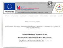 Tablet Screenshot of doktorand.upjs.sk