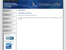 Tablet Screenshot of bezadis.ics.upjs.sk
